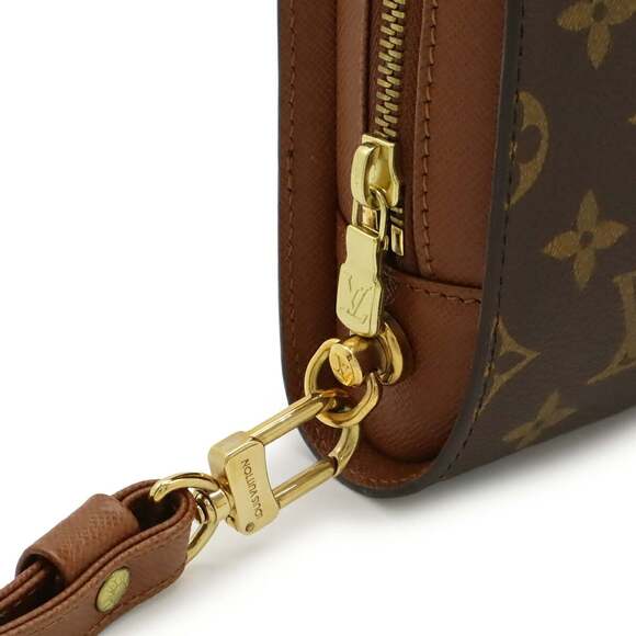 LOUIS VUITTON Authentic Brown Monogram Clutch Bag - Picture 5 of 10